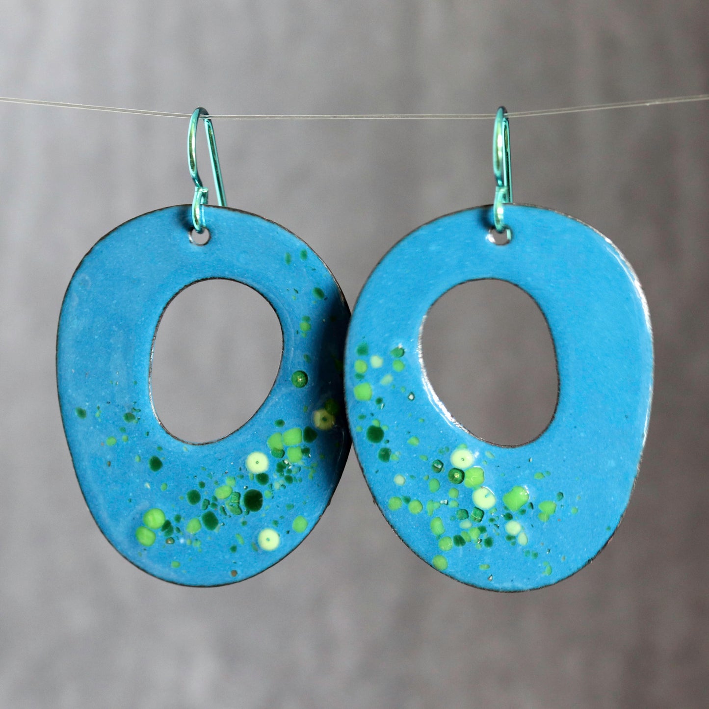 Confetti Enameled Dangle Earrings