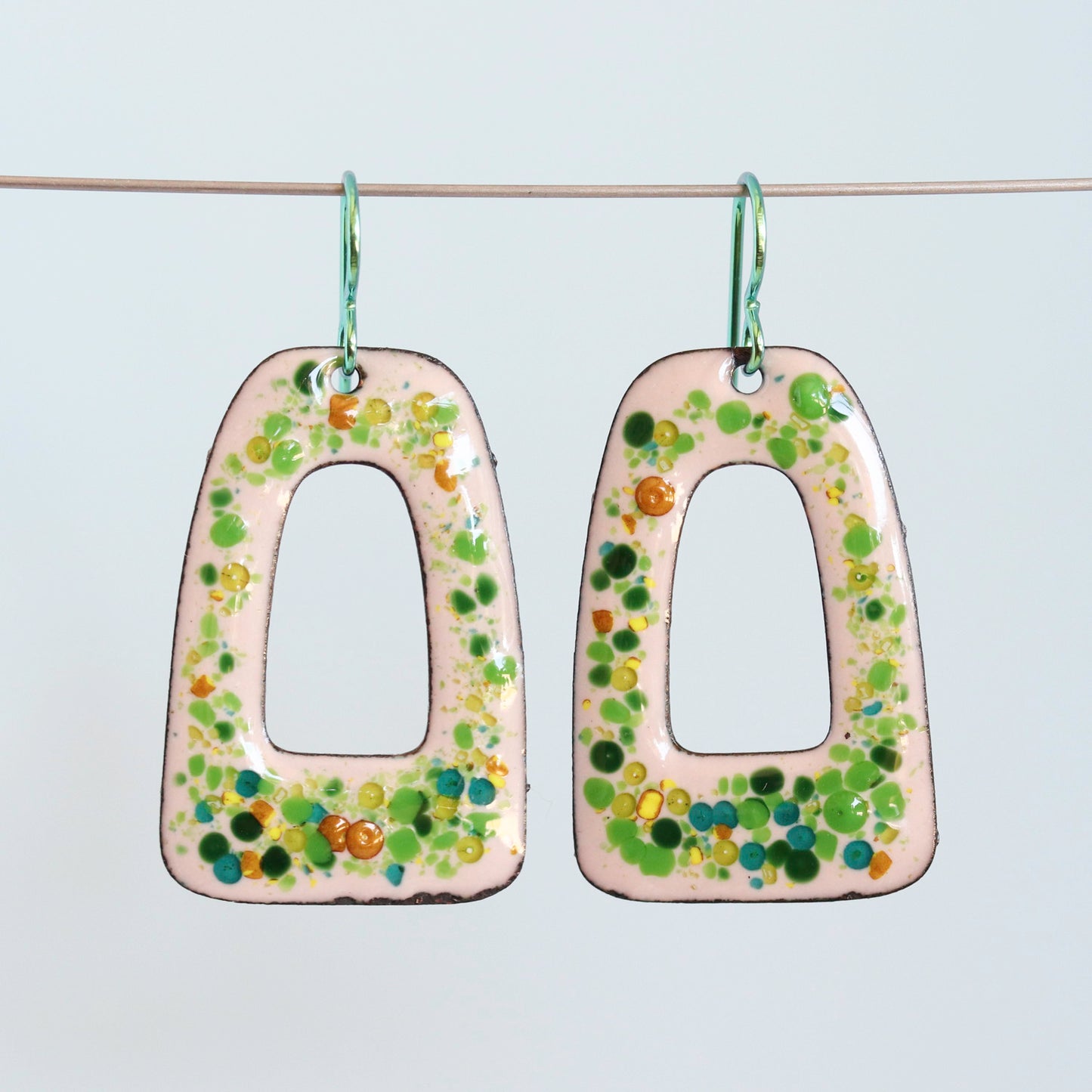 Confetti Enameled Dangle Earrings