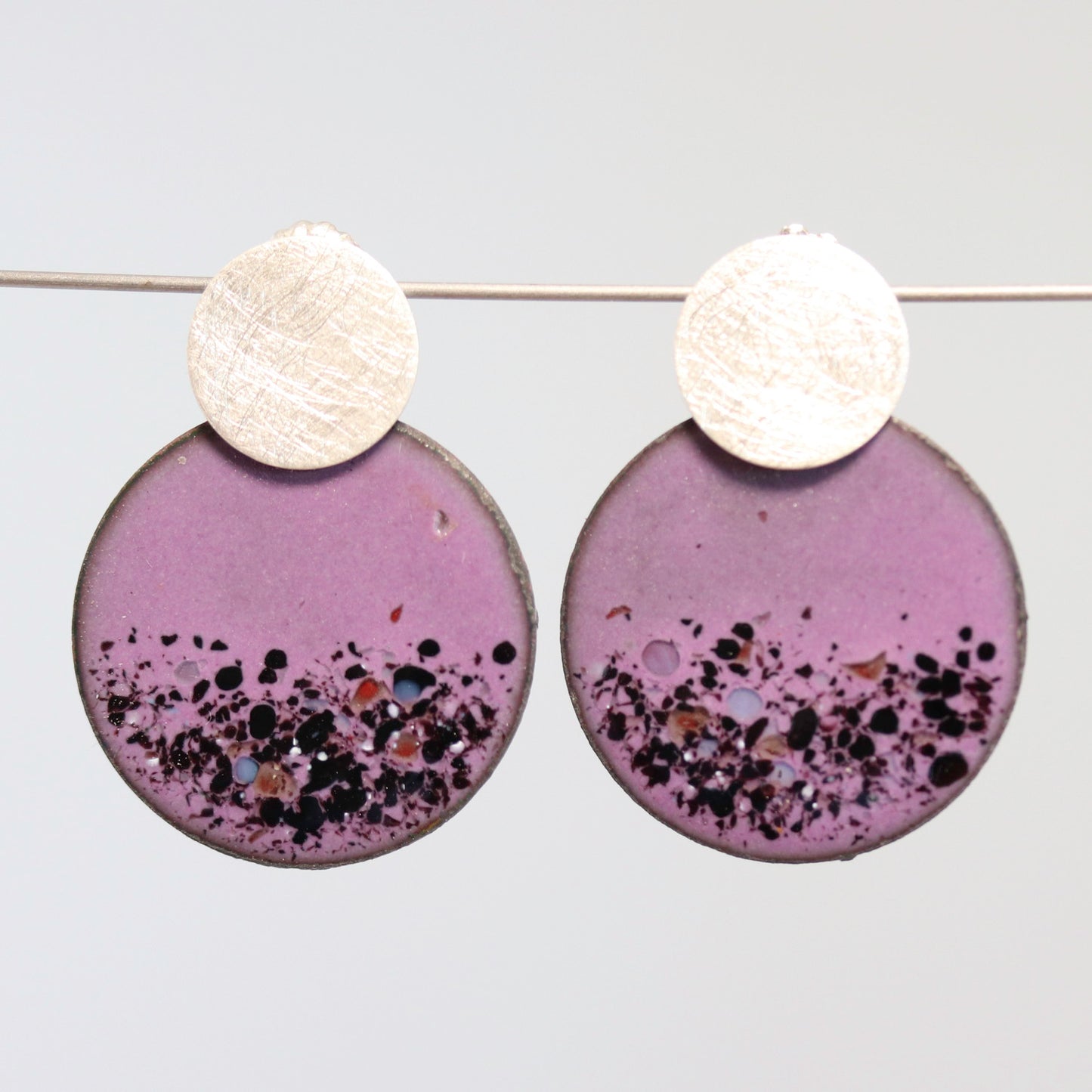Enameled Confetti Dot Post Earrings