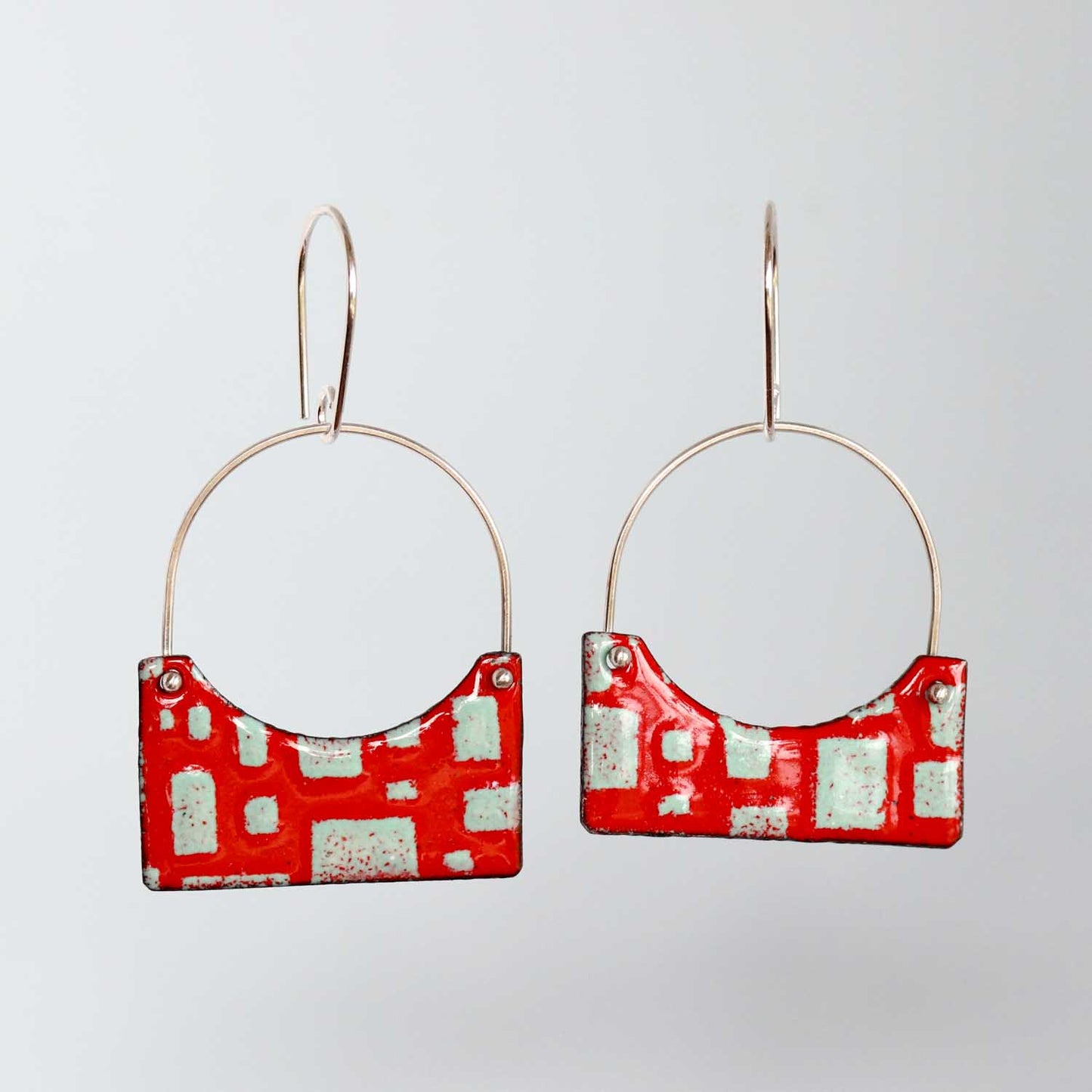 Santa Carla Dreams Enameled Basket Dangle Earrings