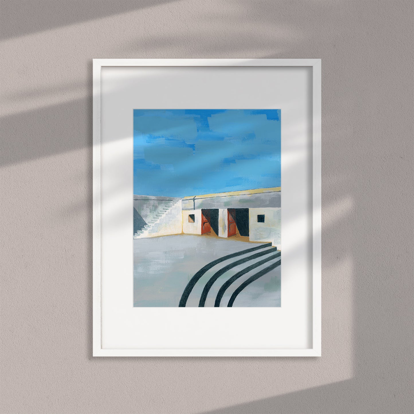 Print of Fort Worden Acrylic Painting