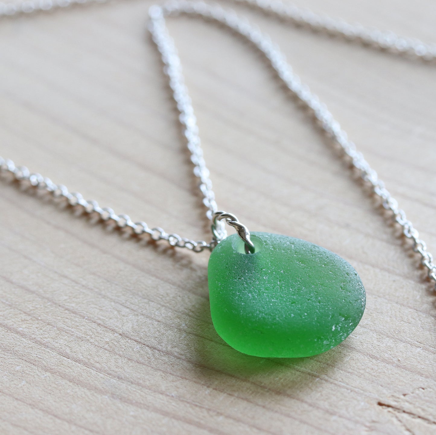 Sterling Silver & Sea Glass Pendant
