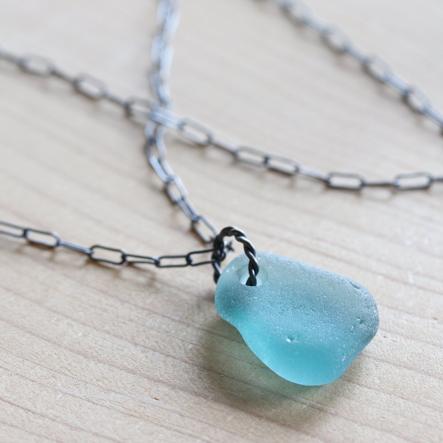 Sterling Silver & Sea Glass Pendant