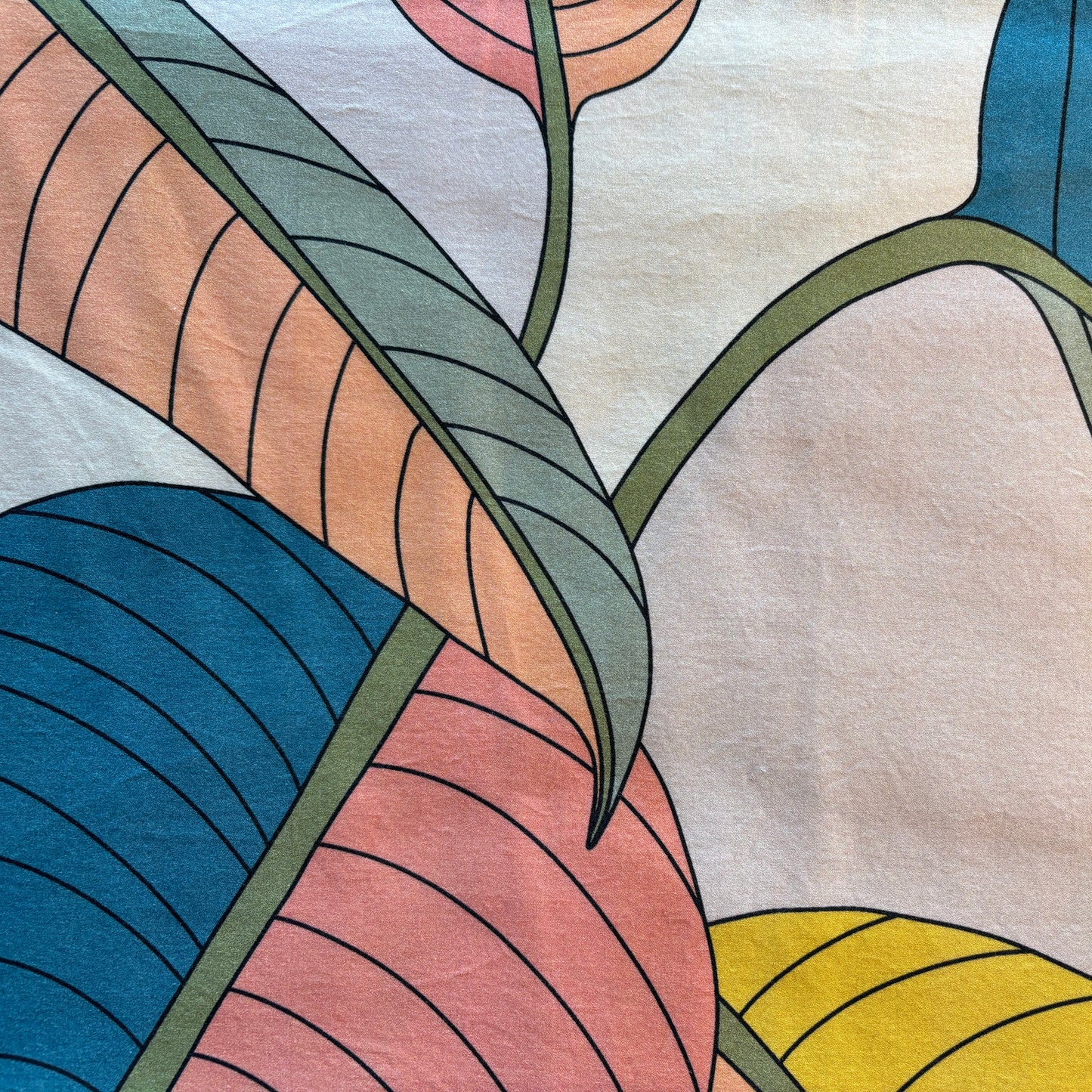 Cheater Quilt Top - Rubber Tree Plant
