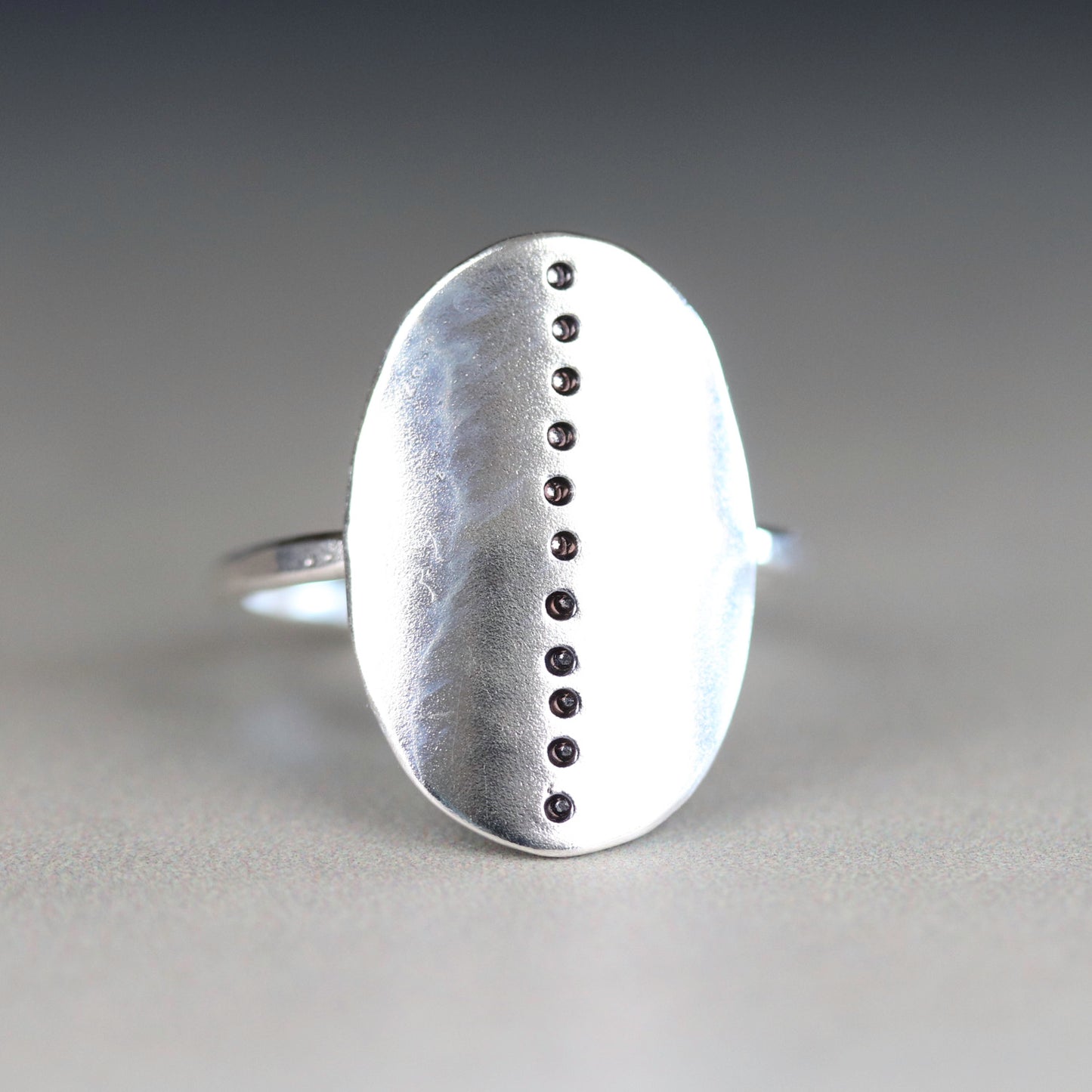Sterling Silver Relic Shield Ring