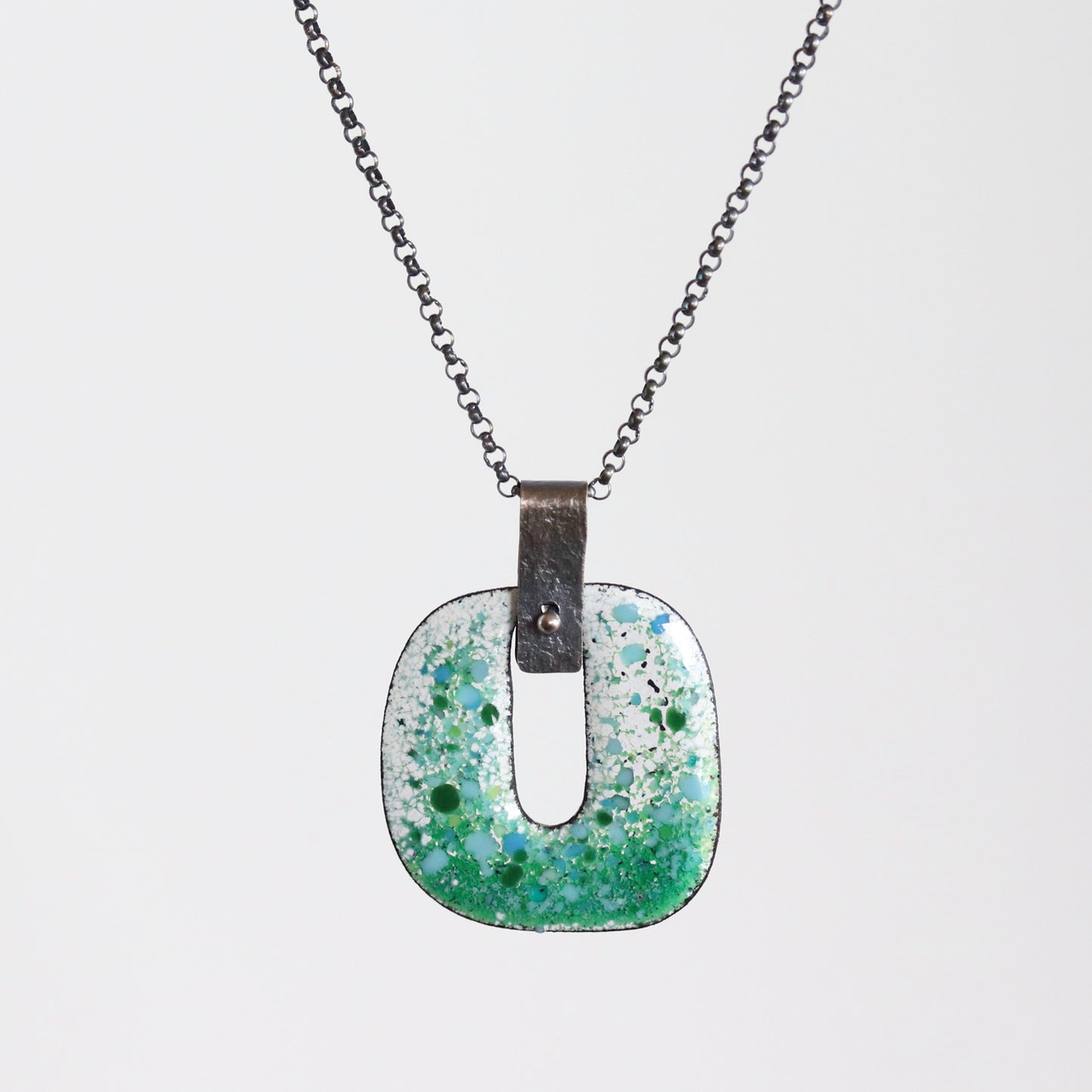 Enamel & Sterling Silver Pendant