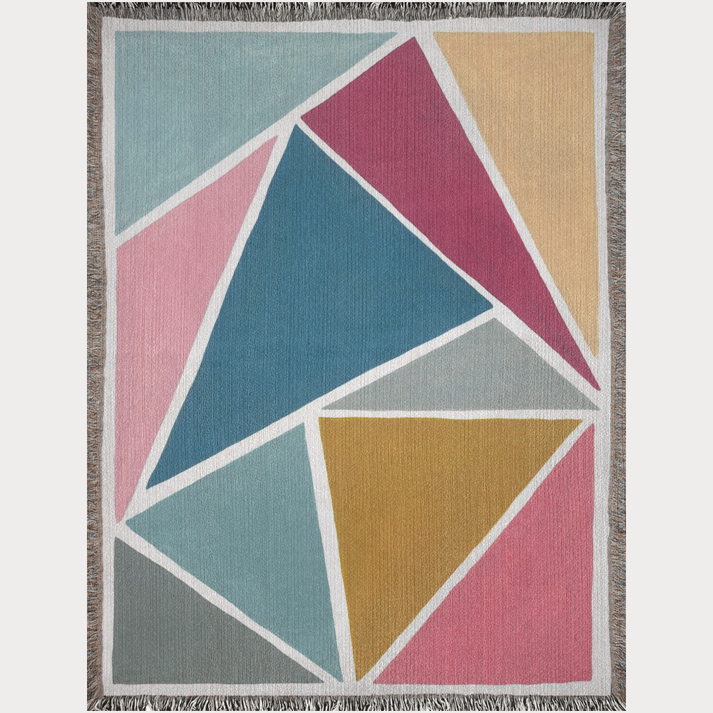 Painted Triangle Woven Blanket