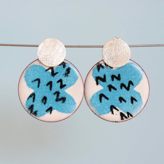 Santa Carla Dreams Enameled Dot Post Earrings