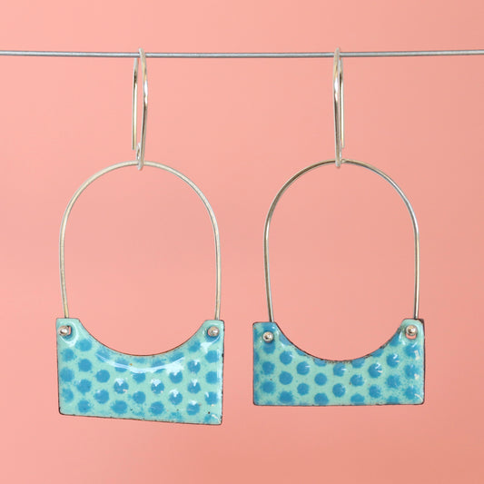 Santa Carla Dreams Enameled Basket Dangle Earrings