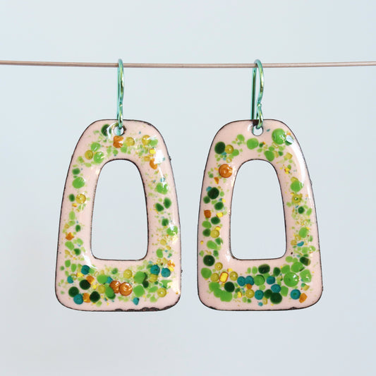 Confetti Enameled Dangle Earrings