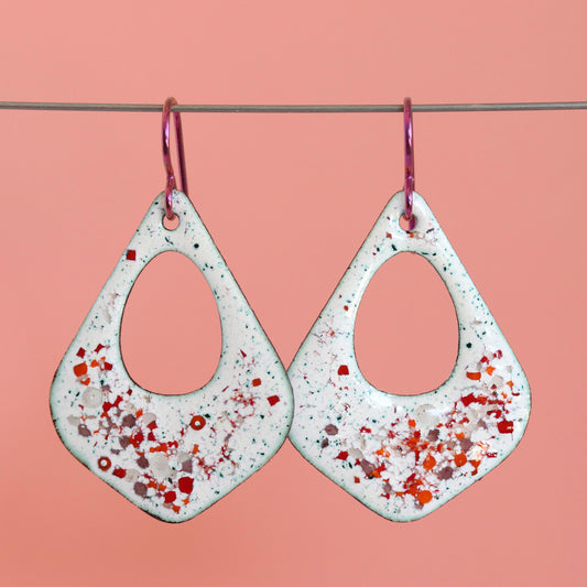 Confetti Enameled Dangle Earrings
