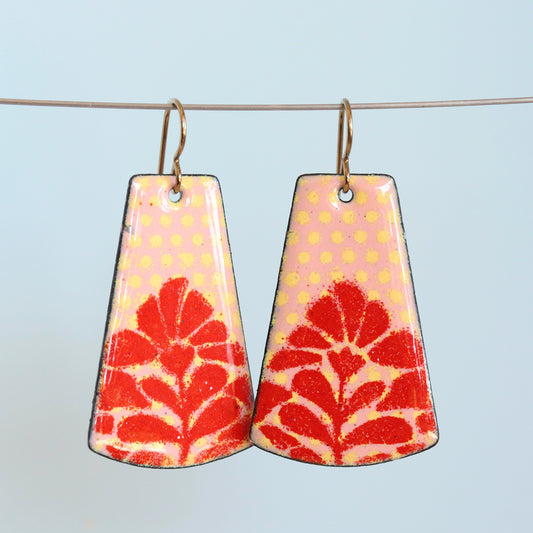 Santa Carla Dreams Enameled Dangle Earrings