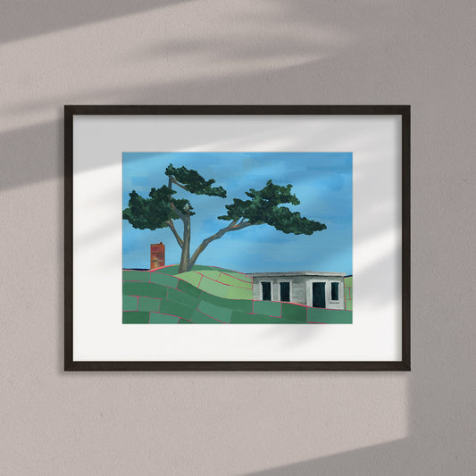 Print of Fort Worden Acrylic Painting