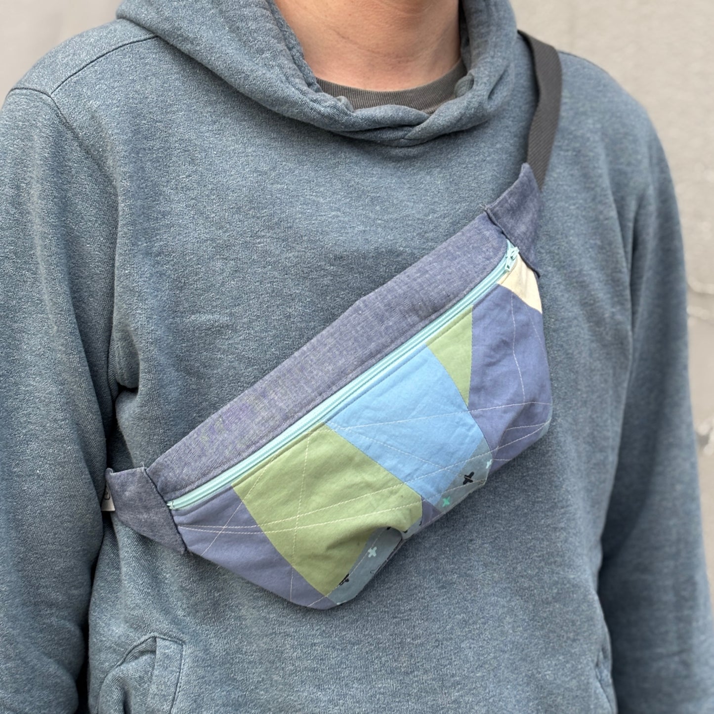 Improv Patchwork Quilt Fanny Pack #2