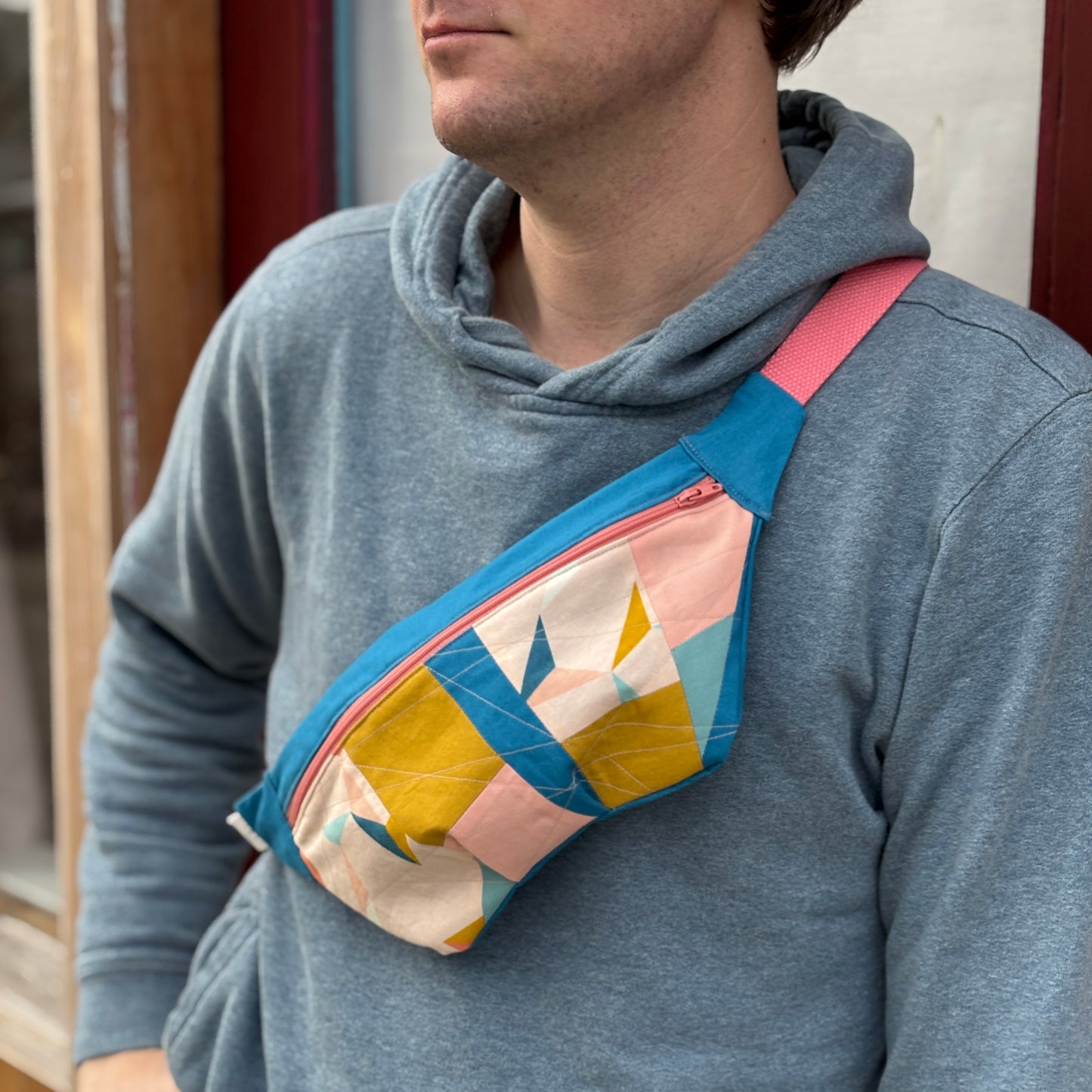 Improv Patchwork Quilt Fanny Pack #5