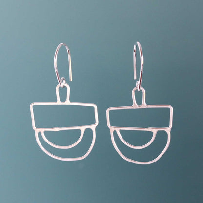 Linework Silver Earrings