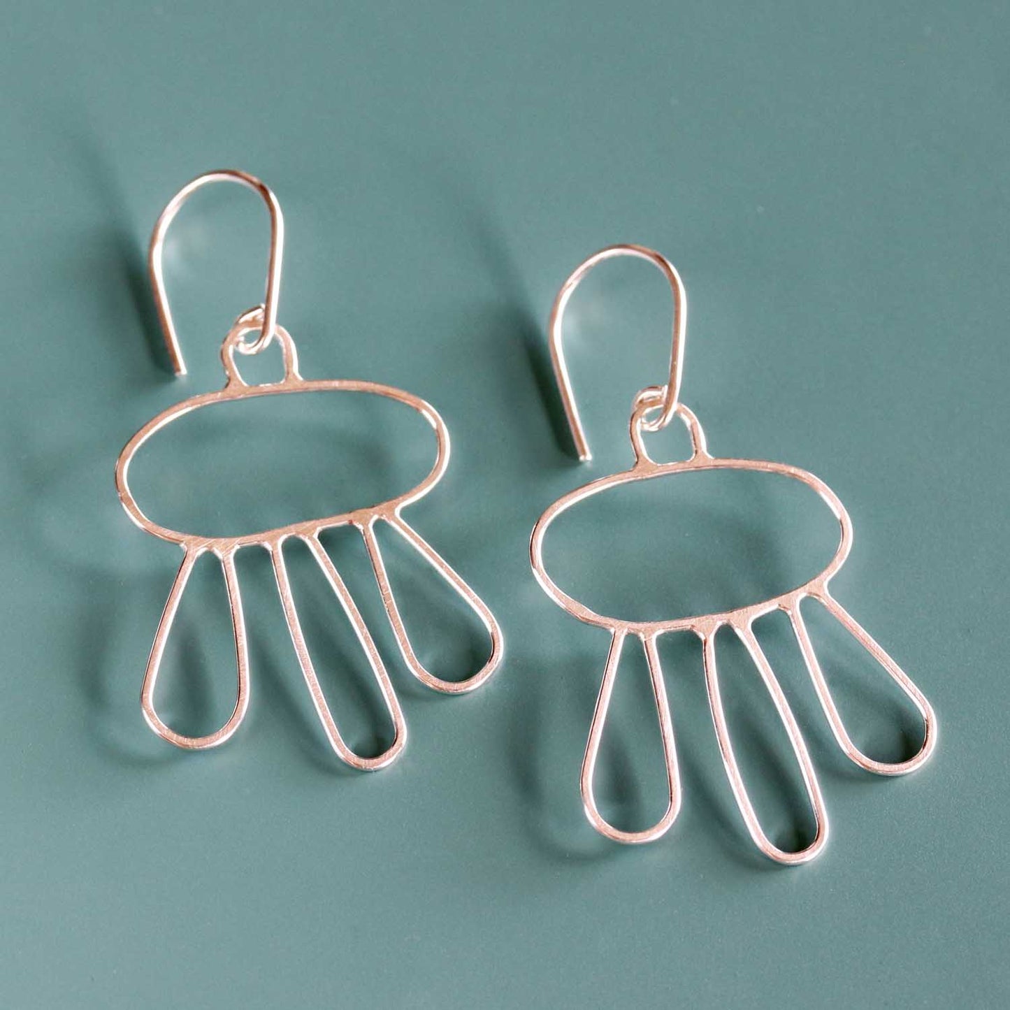 Linework Silver Earrings