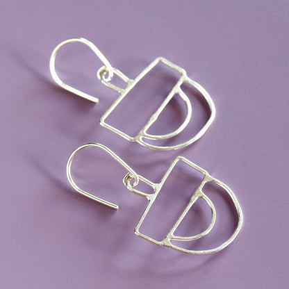 Linework Silver Earrings