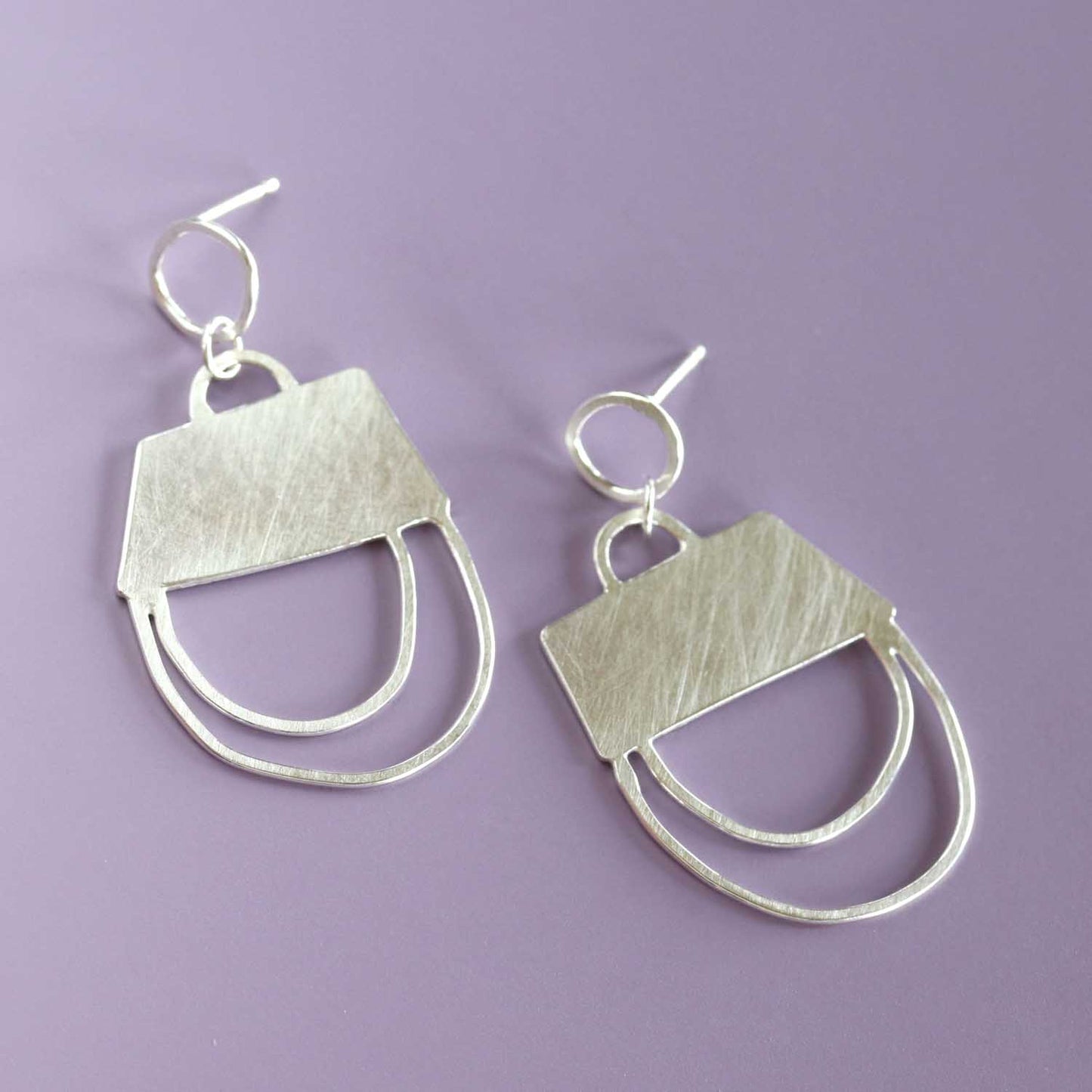 Linework Silver Earrings