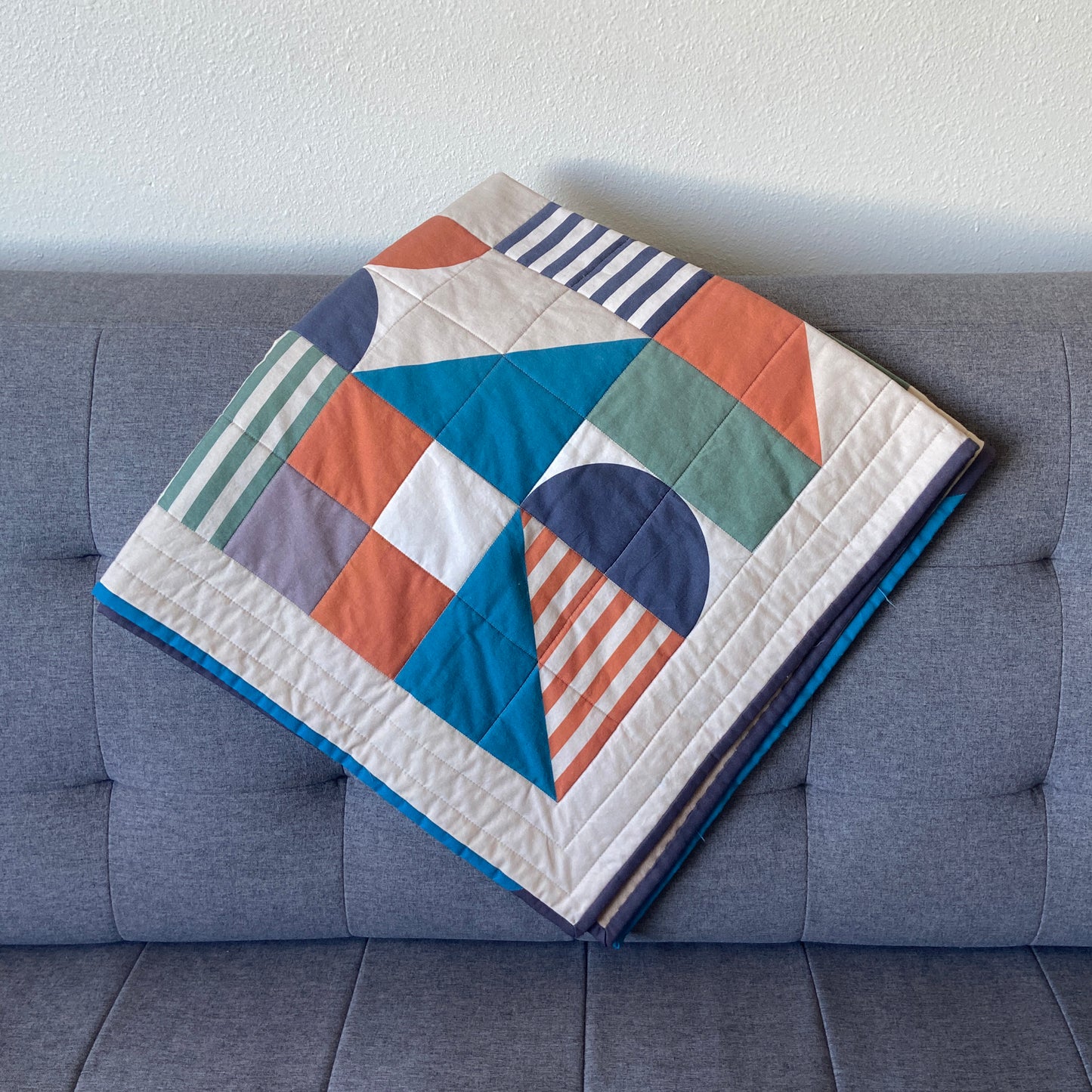 Modern Sampler Quilt in Bold Muted Colors