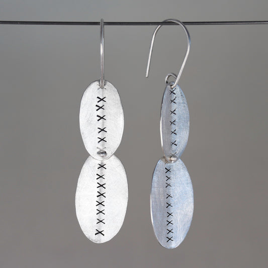 Sterling Silver Leaf Dangle Earrings