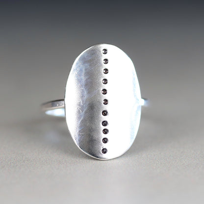 Sterling Silver Relic Shield Ring