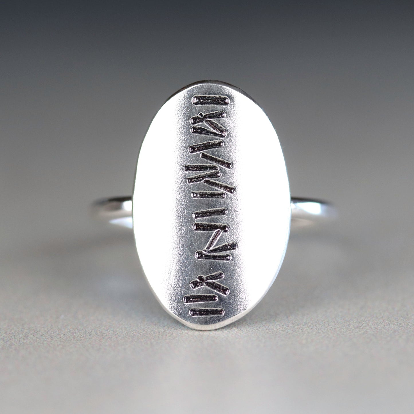 Sterling Silver Relic Shield Ring
