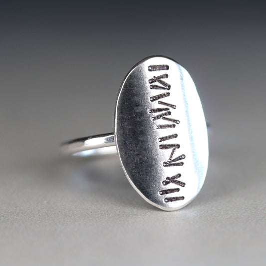 Sterling Silver Relic Shield Ring
