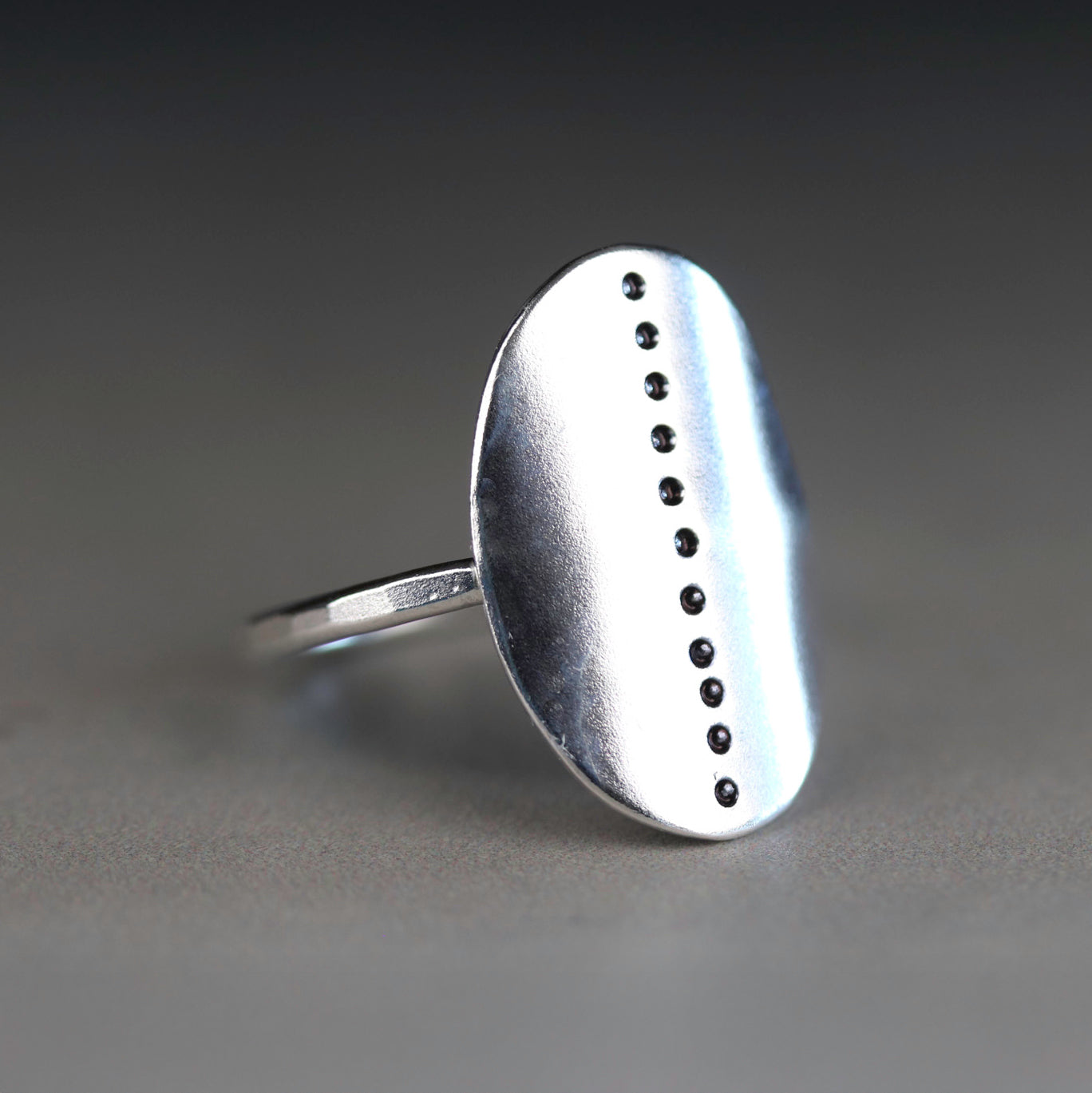 Sterling Silver Relic Shield Ring