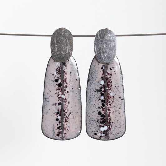 Enamel & Sterling Silver Post Earrings