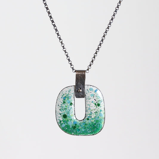 Enamel & Sterling Silver Pendant