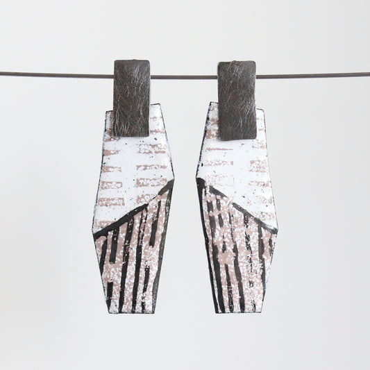 Enamel & Sterling Silver Post Earrings