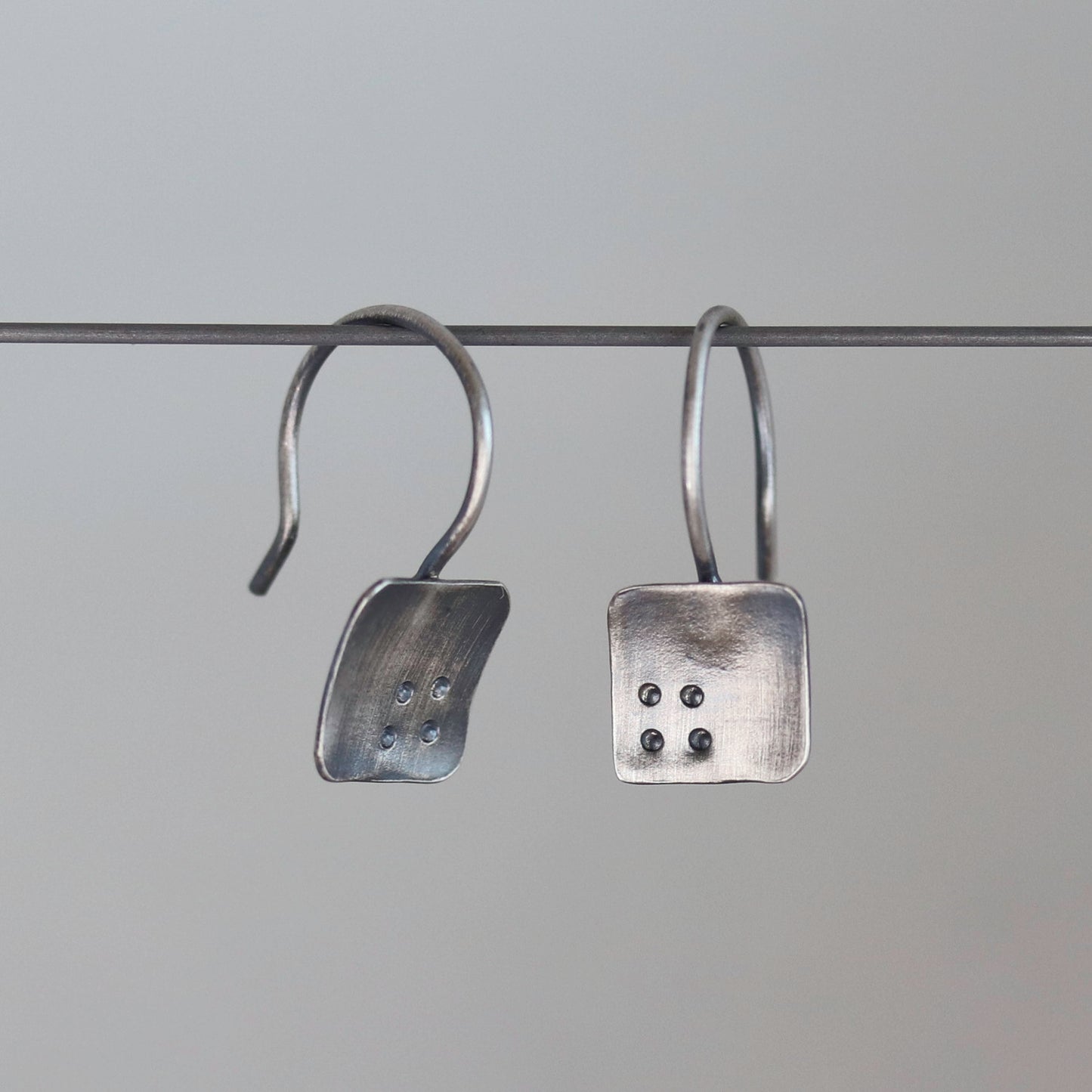 Sterling Silver Wee Divot Dangle Earrings